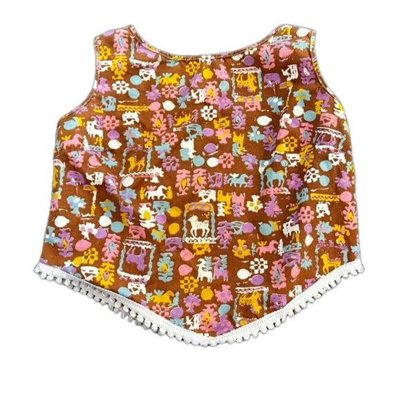 Tops - Vintage Handmade Crop Top Western Themed